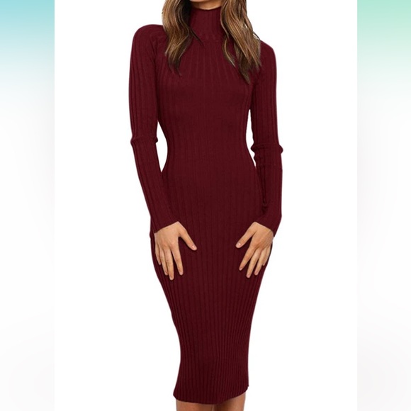 Forever 21 Dresses & Skirts - Ribbed long sleeve midi dress